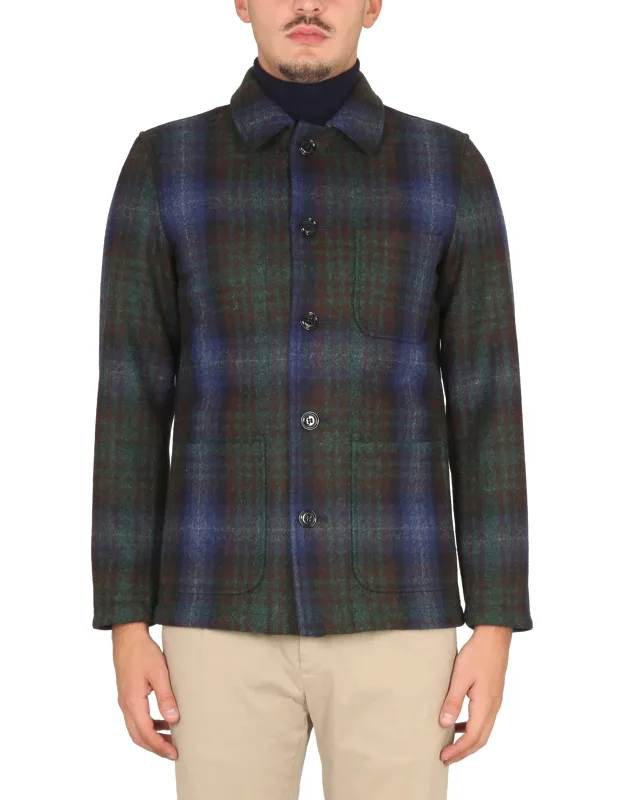 Aspesi Tadao Winter Jacket Classic Collar Button Placket Closure
