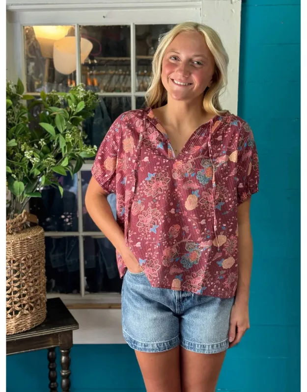 Camelia Short Sleeve Top