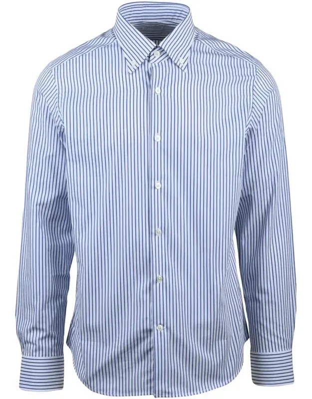 Striped Shirt With Structured Collar