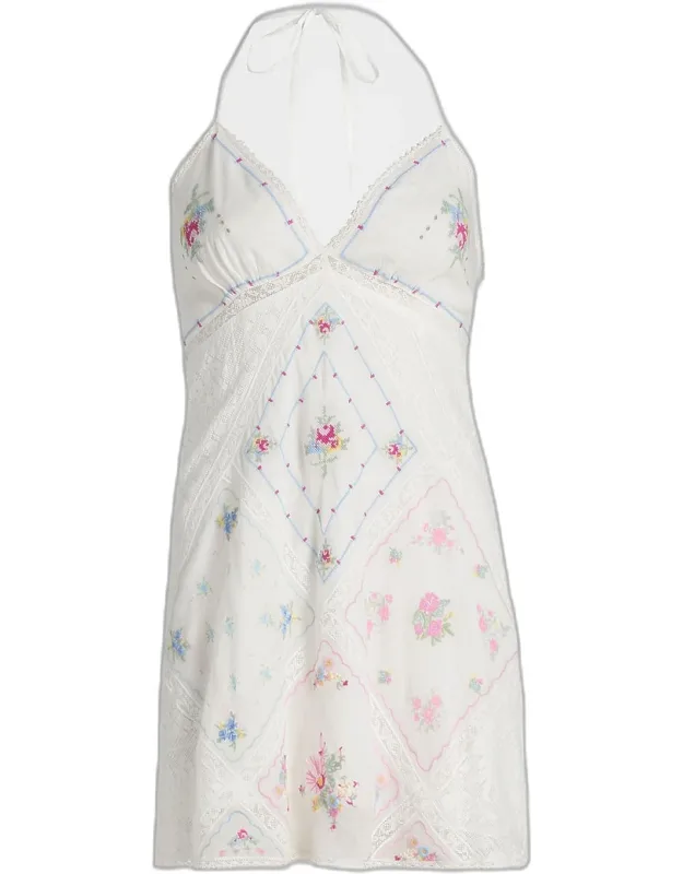Embroidered Cotton Minidress