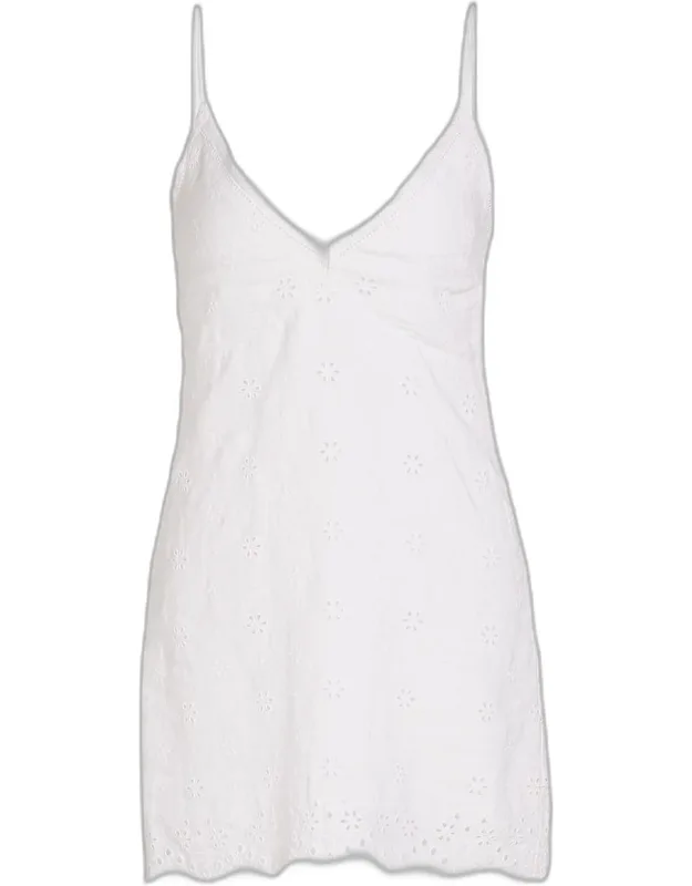 Eyelet Cotton Minidress