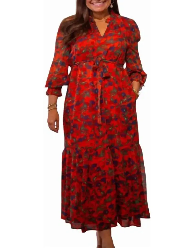 Split Neck Maxi Dress