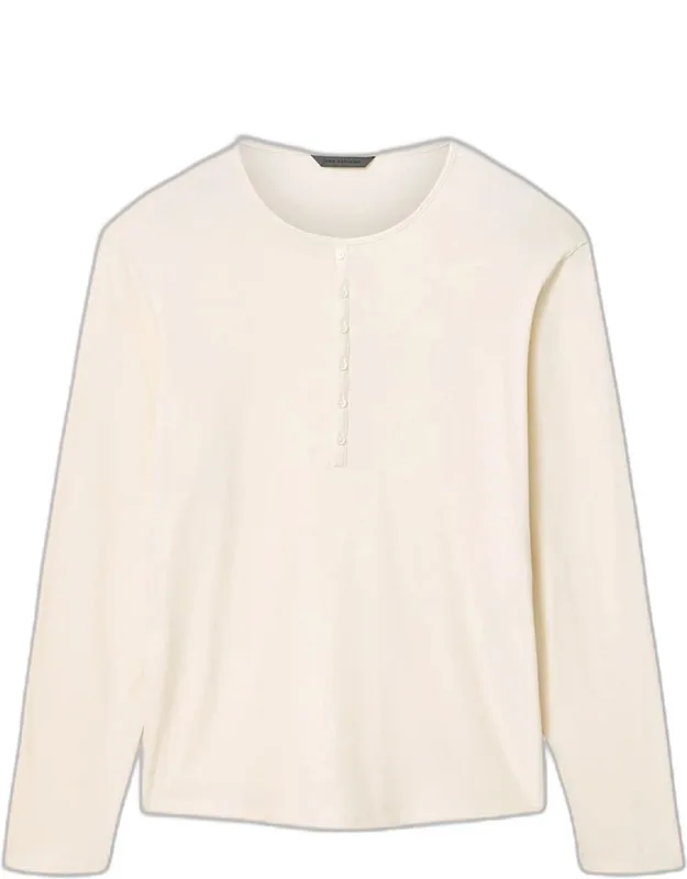 Sorella Cotton Long-sleeve Henley T-shirt