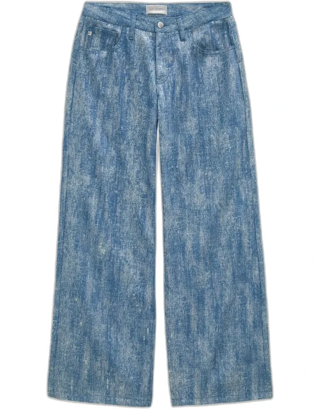 Low-rise Wide Embellished Jeans