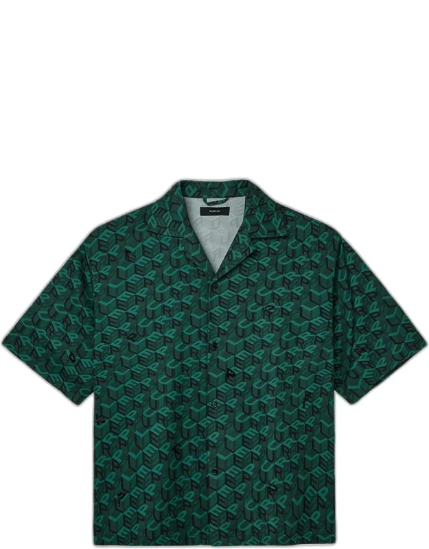 Embellished Logo Camp Shirt