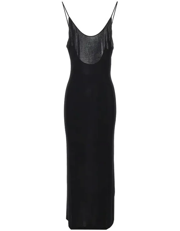 Stretch Viscose Long Dress