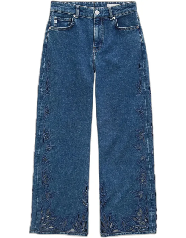 Wide-leg Crop Jeans