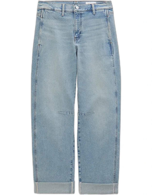High-rise Barrel-leg Jeans