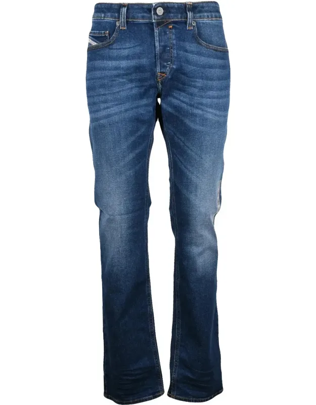 Cotton-blend Straight-leg Jeans