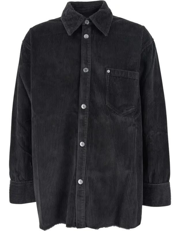Snap Button Corduroy Shirt