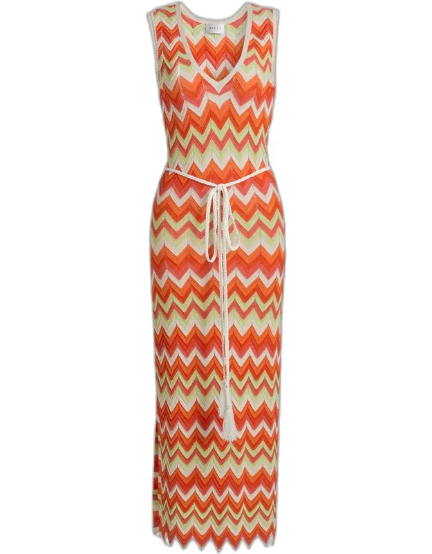 Zigzag Cover-up Midi Dress