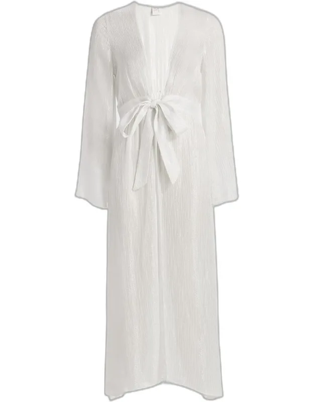 Pinstriped Cover-up Robe
