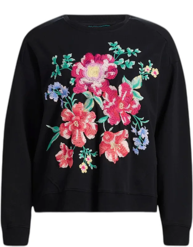 Celiora Floral Stretch-cotton Sweatshirt