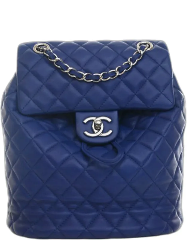 Small Urban Spirit Quilted Lambskin Leather Backpack Bag