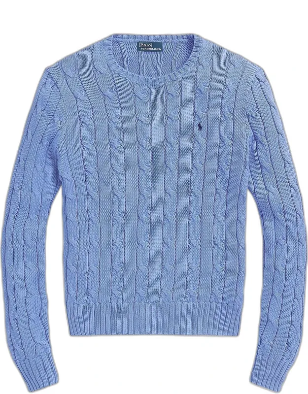 Cable-knit Cotton Crewneck Sweater