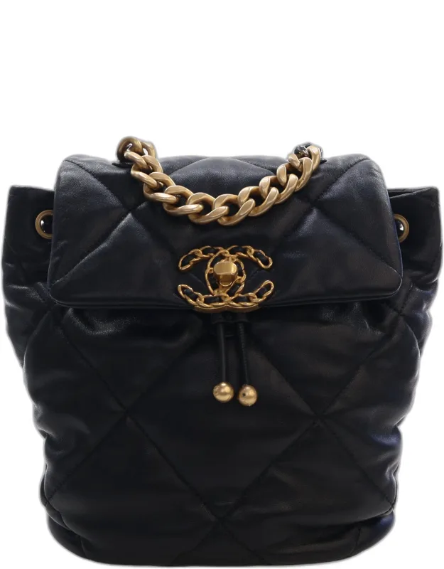 Quilted Lambskin Leather Backpack Bag