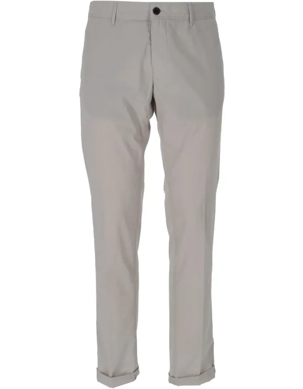 Cuffed Straight-leg Pants