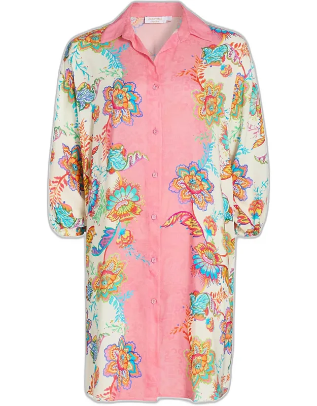 Roisin Floral Mini Shirtdress