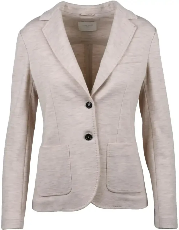 Tailored Sweatshirt Blazer With Notched Lapel And Cashmere Blend