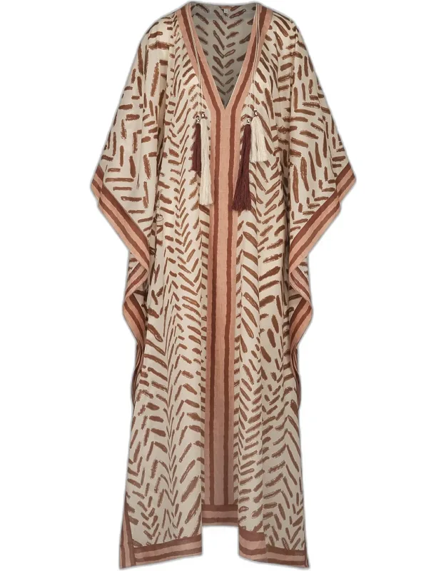 Playa Grande Printed Cotton Maxi Dress