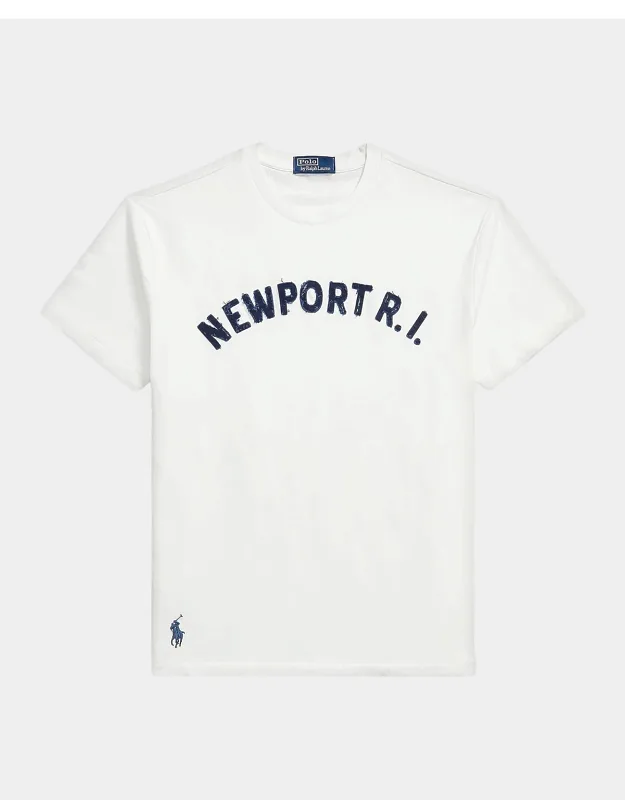 Classic-fit Distressed Appliqué Crewneck T-shirt