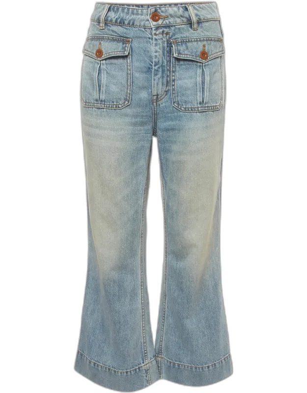 Denim Flared Utility Jeans