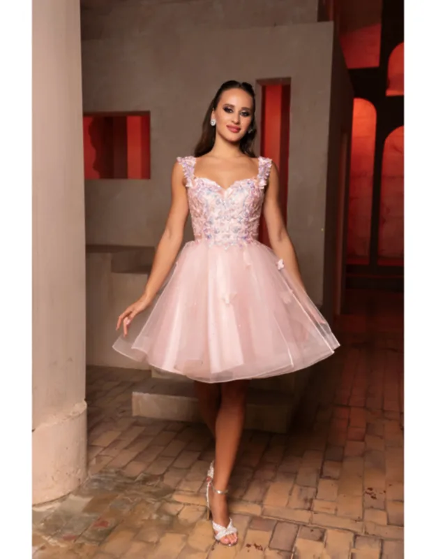 Homecoming Sweetheart Neckline A-line Dress