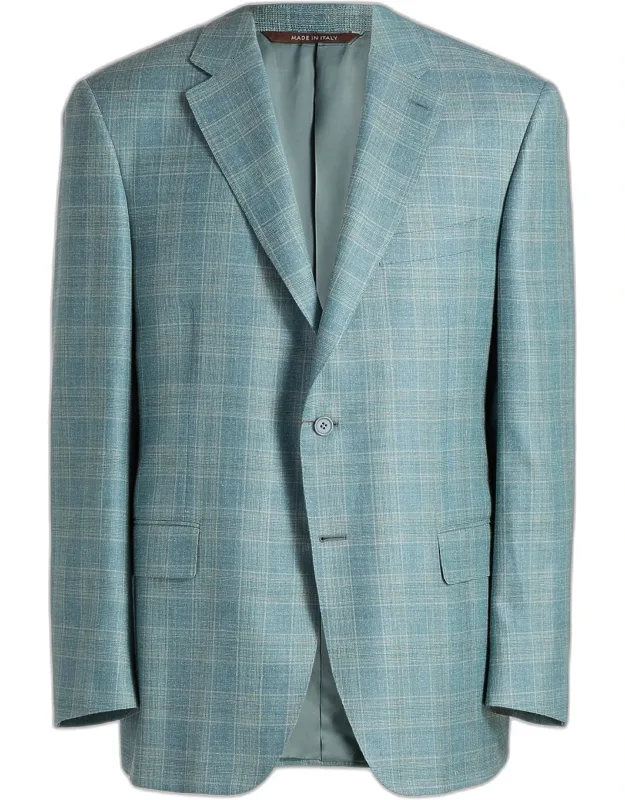 Siena Textured Plaid Wool-blend Sport Coat