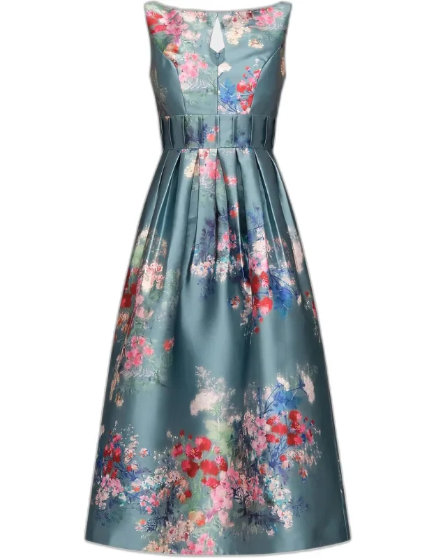 Floral Tea-length Dress