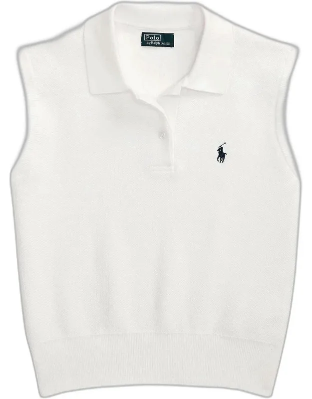 Sleeveless Polo Sweater