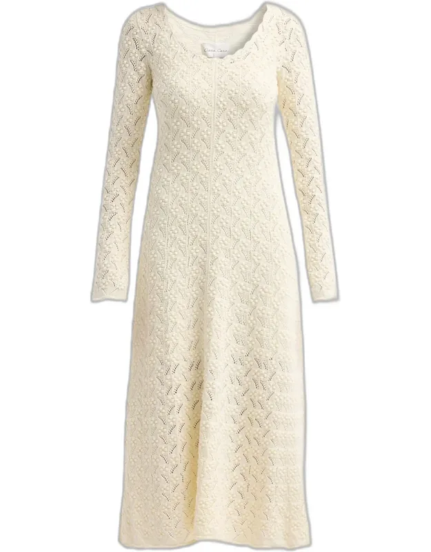 Pointelle Midi Dress