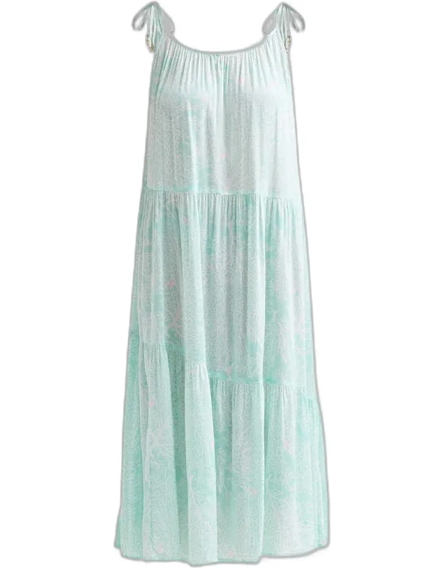 Printed Midi Cover-up Dress