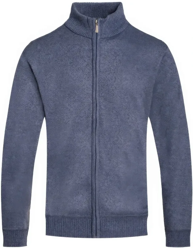 Solid Full Zip Sweater