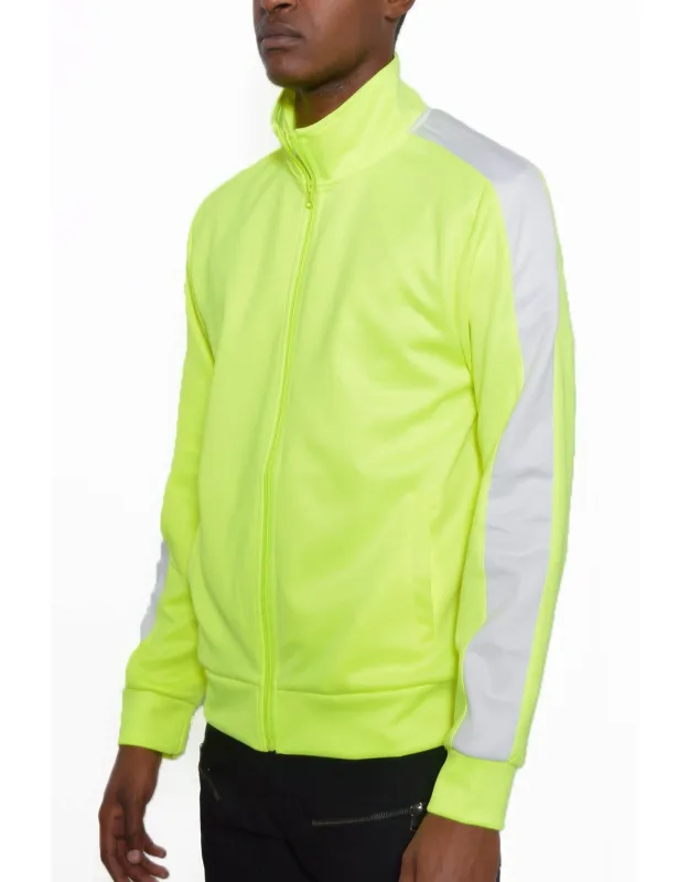 Track Single Stripe Jacket - Full Zip, Elastic Cuffs