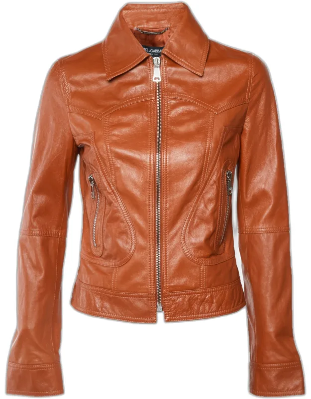 Leather Zip-up Jacket