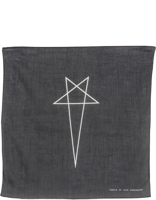 Pentagram Logo-print Scarf