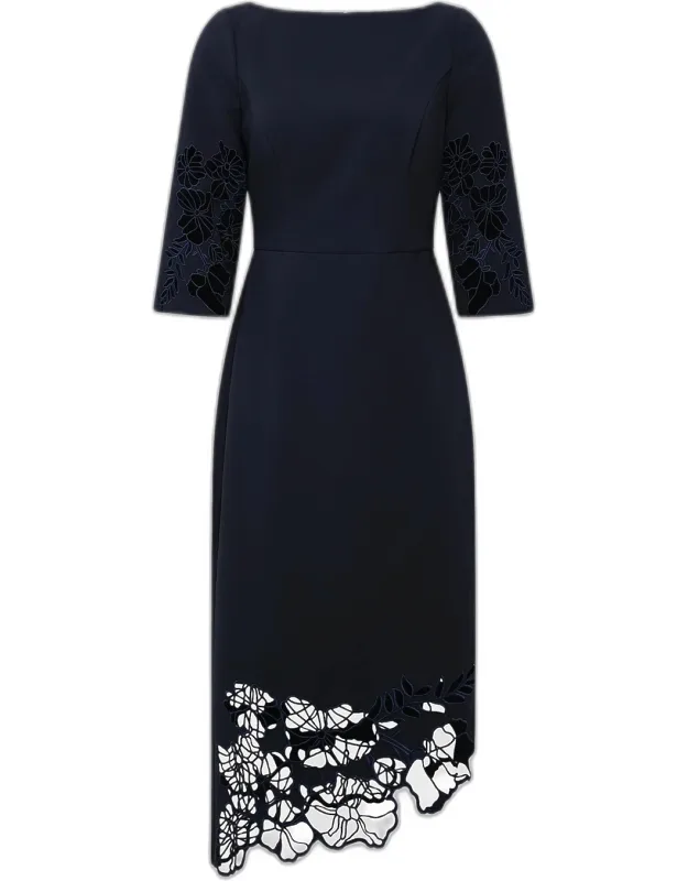Guipure Lace Midi Dress