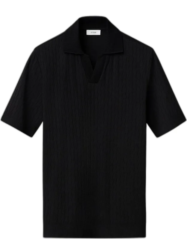 Jacquard Cotton Polo Shirt