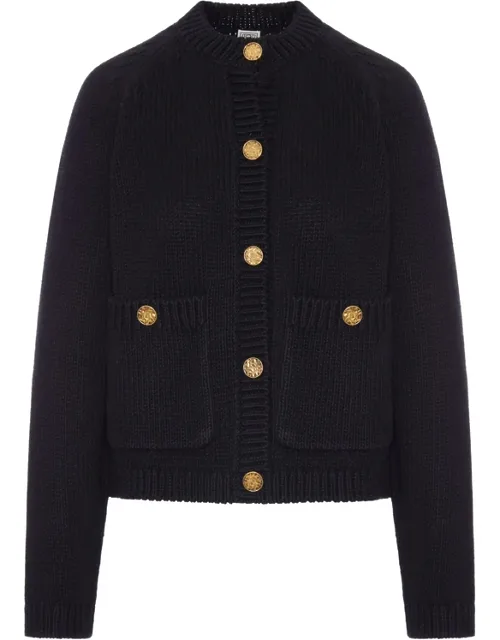 Button-up Chunky-knit Cardigan