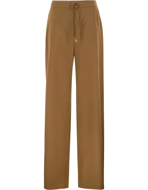 Drawstring Wide-leg Trousers