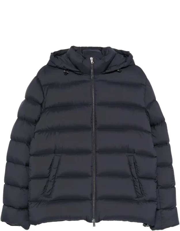 Quilted Puffer Jacket With Adjustable Hood