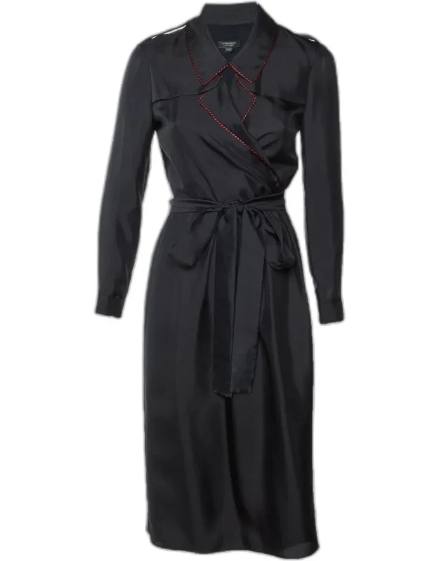 Silk Blend Duster Trench Coat
