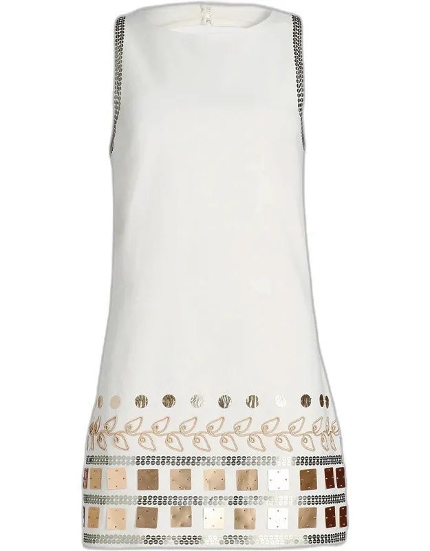 Tabitha Mini Dress With Sequin Embellishments And Cut-out Back