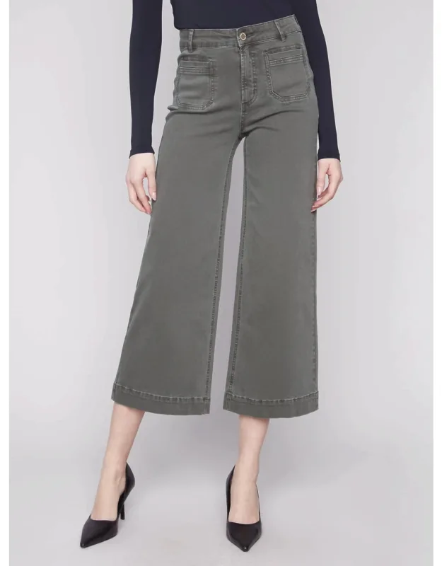 Cropped Twill Pants