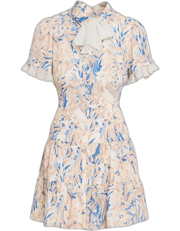 Floral A-line Mini Dress