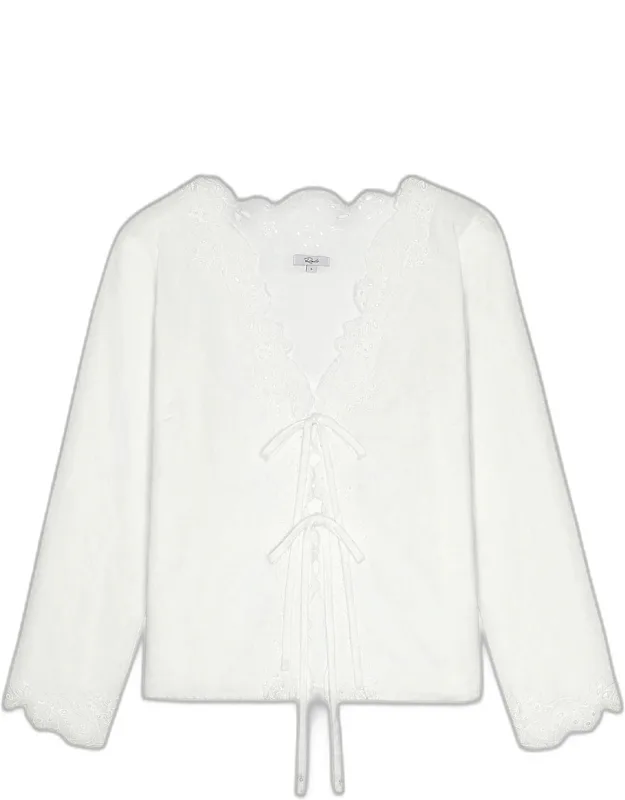 Fleur Embroidered Linen Blouse
