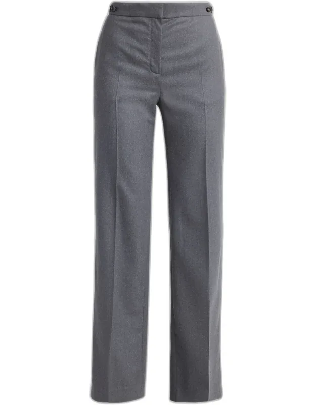 Tailored Wool Slim Straight-leg Pants