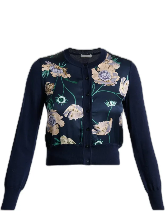 Painted Flower Crop Cardigan