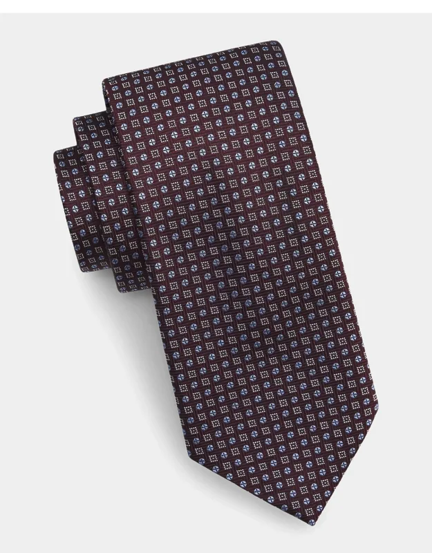 Geometric Woven Silk Tie