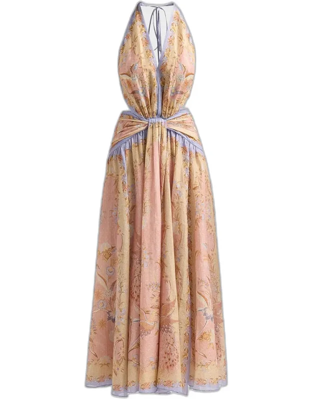 Floral A-line Maxi Dress